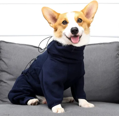 Miniatura 5 de Abrigo de invierno para perro grande, resistente al viento, cálido, ropa para clima frío, ropa cómoda y suave de forro polar, pijama, abrigo