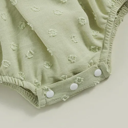 Miniatura 6 de Mameluco con estampado de margaritas y diadema con estampado de margaritas para bebé, mameluco floral, ropa de verano para bebés