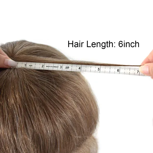 Miniatura 45 de Sistema de repuesto de cabello humano europeo con encaje frontal suizo para hombre, tupé para hombre, pieza de cabello, nudo blanqueado, línea #17