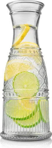 Godinger Jarra de jarra, jarra de agua, jarra de vino, jarra de agua de vidrio, decoración vintage - Colección Claro