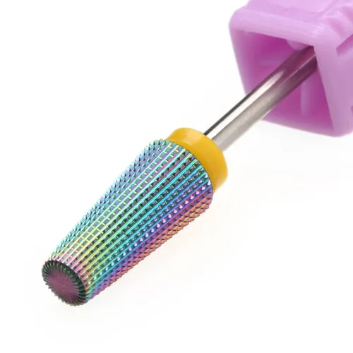 Miniatura 15 de Brocas para Taladro de Uñas 5 en 1, Rainow Rotación Bidireccional para Uso de Zurdos y Diestros, Eliminación Rápida de Acrílico o Gel Duro - Vástago