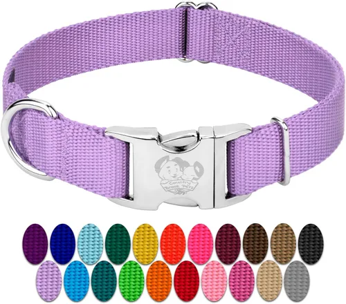 Miniatura 10 de Country Brook Petz – Collar de nailon premium para perro con hebilla de metal – Vibrante selección de 25 colores, Azul Océano