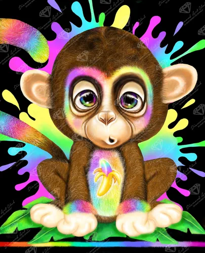 Miniatura 10 de DIAMOND ART CLUB Making Friends - Kit de pintura de diamantes de gatito, manualidades divertidas para adultos, lienzo de arte redondo de diamante