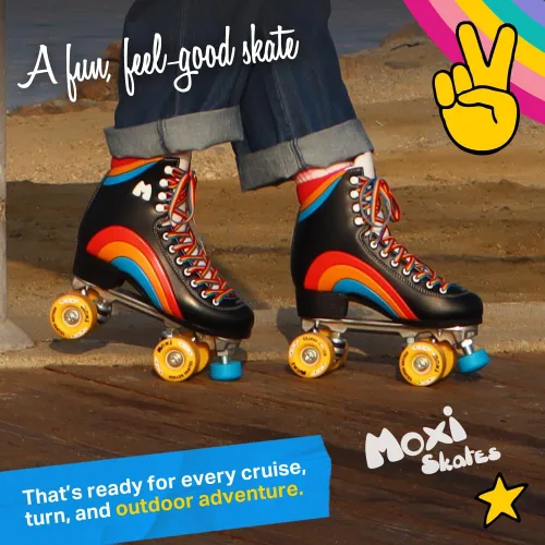 Miniatura 7 de Moxi Rainbow Rider - Patines de ruedas para mujer, hermosos, duraderos, de apoyo con forro acolchado, una placa resistente y ruedas suaves