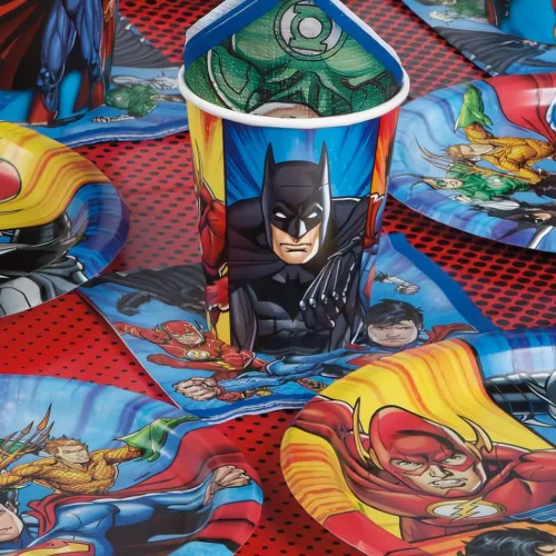 Miniatura 4 de Artículos de fiesta de Justice League, Servilleta para bebidas , talla única , Multicolor