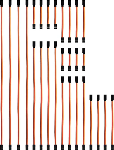 Cable de extensión servo de 28 piezas, 7 tamaños, cable de extensión servo de 3 pines, cable de cable macho a hembra, conector de cable de cable de