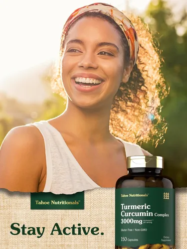 Miniatura 6 de Tahoe Nutritionals Curcumina de cúrcuma 150 cápsulas 95% curcuminoides con pimienta negra Suplemento sin OMG, sin gluten