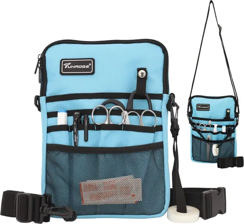 Miniatura 11 de Riñonera para enfermera con soporte para cinta, organizador de bolsillo para enfermeras para profesionales médicos, bolsa de cintura de enfermera