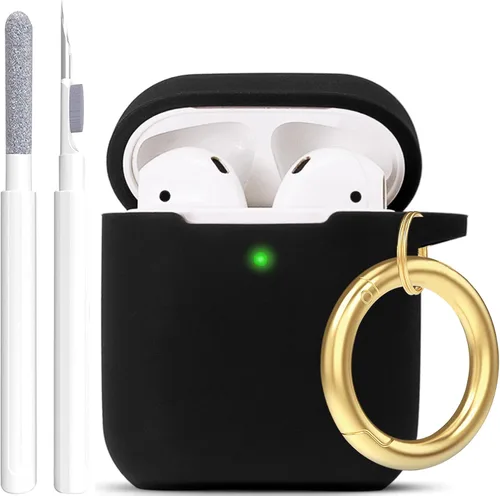 Miniatura 54 de Funda de silicona con flores compatible con AirPods Pro 2019, Gawnock - Funda suave y flexible para imprimir para mujeres y niñas con llavero - Flor