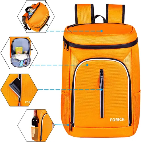 Miniatura 4 de FORICH - Mochila térmica suave, con aislamiento impermeable, a prueba de fugas, mochila portátil de tamaño pequeño para trabajar, almuerzo, viajes