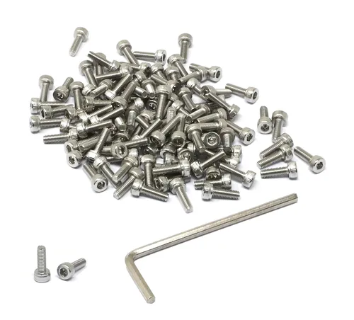 Miniatura 143 de iexcell 25 piezas M4 x 60/65/70/75/3.150 in paso de rosca 0.028 in acero inoxidable 304 cabeza hexagonal Tornillos Tornillos surtido Kit