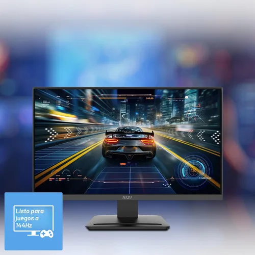 Miniatura 2 de MSI PRO MP243L E14 Monitor de oficina para juegos IPS 1920 x 1080 (FHD) de 24 pulgadas, 144Hz, Adaptive-Synch, listo para HDR, HDMI, puerto VGA