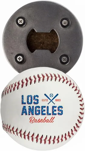 Miniatura 12 de Abrebotellas Chicago C, hecho de una pelota de béisbol real, el abrelatas de béisbol, captador de tapas, imán para nevera