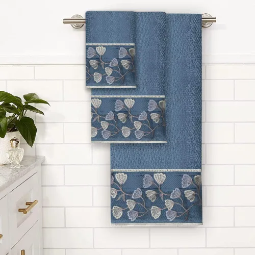 Miniatura 4 de Zahari Home Capri - Juego de toallas de baño de 3 piezas, toalla de baño, toalla de mano y toalla facial, decoración moderna, hermoso diseño único