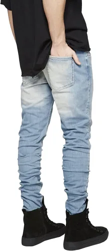 Miniatura 7 de LONGBIDA - Jeans para hombre, de tiro ajustado, con roto y desgastados