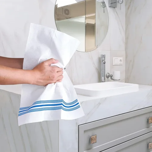 Miniatura 5 de Vplus Paquete de 300 toallas desechables para baño, servilletas decorativas de baño, suaves y absorbentes, toallas de mano de papel desechables