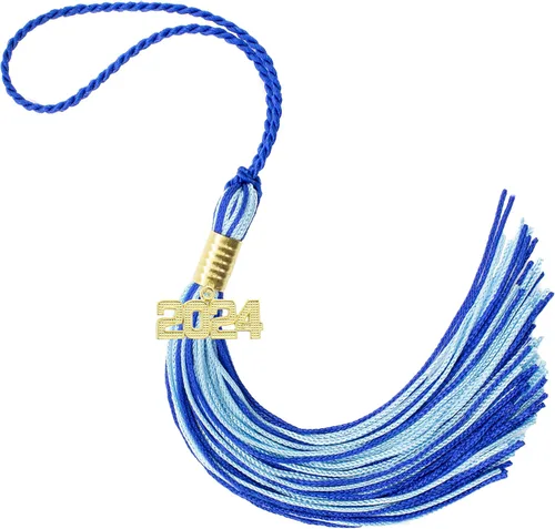 Miniatura 679 de Borla de graduación Aqua 2022, todos los colores escolares disponibles, fabricada en Estados Unidos