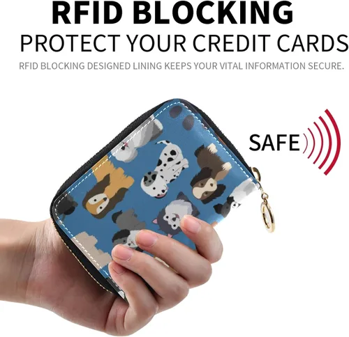 Miniatura 2 de Tarjetero RFID con cremallera para tarjetas de crédito para mujeres y niñas