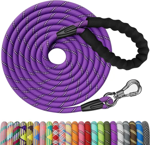 Miniatura 15 de NTR Correa Larga para Entrenamiento de Perros, Correas de Perro de 100 Pies para Perros de Razas Grandes con Gancho Giratorio Bloqueable y Mango