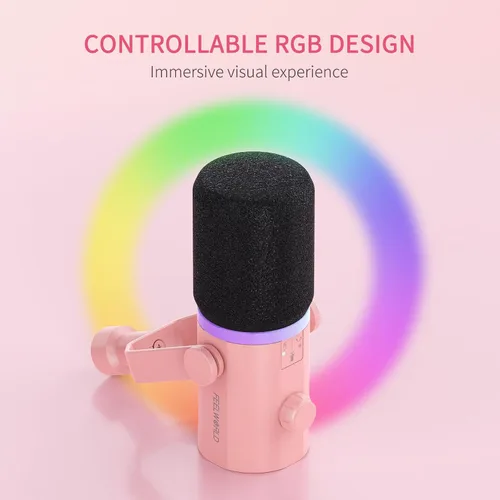 Miniatura 5 de FEELWORLD PM1 XLR - Micrófono dinámico USB con brazo articulado, regalos para grabación de podcasts, computadora PC, juegos, transmisión en vivo