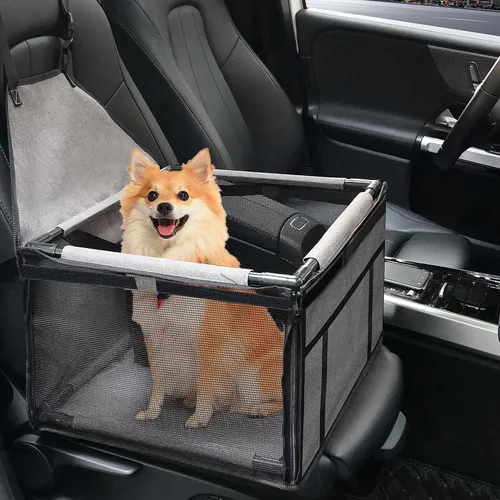 Miniatura 13 de GENORTH Asientos de coche para perros pequeños para perros pequeños, asiento elevador portátil para cachorros/mascotas con correa de clip y ventana