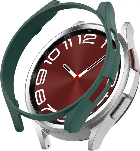 Miniatura 14 de Compatible con Samsung Galaxy Watch 6 Classic 1.772 pulgadas (1.850 in), carcasa rígida de policarbonato resistente a los impactos, a prueba de Negro