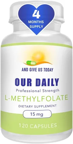 Miniatura 3 de Our Daily Vites L-metilfolato 15 mg/15,000 mcg - Suplemento activo de folato 5-MTHF - Folato de metilo de alta potencia - Apoya la energía