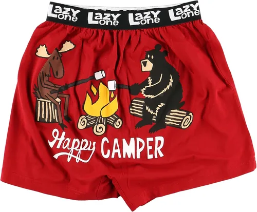 Lazy One Divertidos boxers de animales, novedosos bóxers, ropa interior humorística, regalos de broma para hombres, divertidos boxeadores de oso