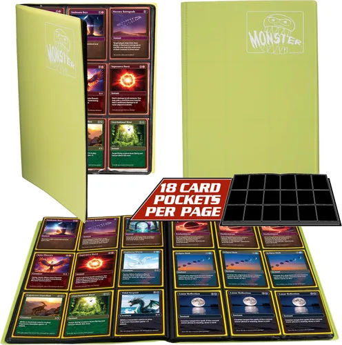 Miniatura 19 de Monster - Paquete de 25 protectores de página para tarjetas coleccionables con capacidad para 450 cartas coleccionables y 9 hojas de bolsillo