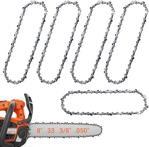 Miniatura 7 de Cadena de motosierra de 6 pulgadas, 5 piezas de cadenas de repuesto para mini motosierras eléctricas portátiles inalámbricas de casi 6 pulgadas