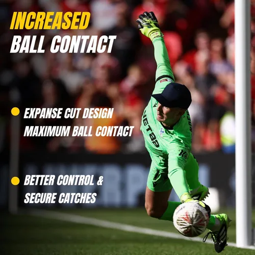 Miniatura 5 de Reusch Attrakt Infinity - Guantes de portero de fútbol con protección para los dedos, transpirables, duraderos, para césped artificial y superficies