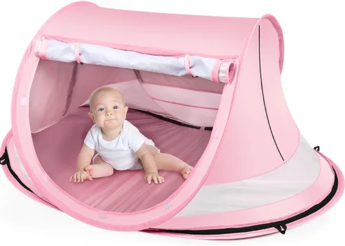 Miniatura 8 de Baby Beach Tent,Large Pop Up Beach Tent Sun Shade for Beach,Portable Baby Travel Tent with Mosquito Net,Indoor Baby Play Tent,UPF 50+ UV Protection