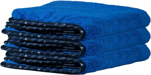 Chemical Guys Toallas de microfibra de grado profesional para automóviles, color azul, 16 x 16 pulgadas, ultra suaves y sin arañazos, para camiones,