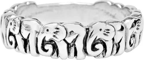 Miniatura 2 de AeraVida Anillo de plata de ley 925 con diseño de elefantes bohemios Anillo de elefante para mujer de plata de ley Anillos de plata de ley