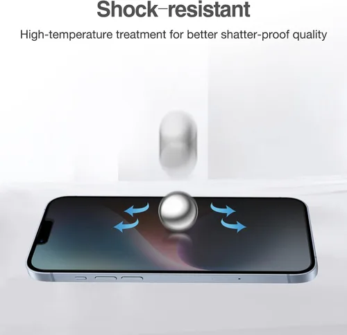 Miniatura 5 de ProCase Paquete de 2 protectores de pantalla de privacidad para iPhone 17e/16e / 14/13 / 13 Pro de 6.1 pulgadas, protector de película de vidrio
