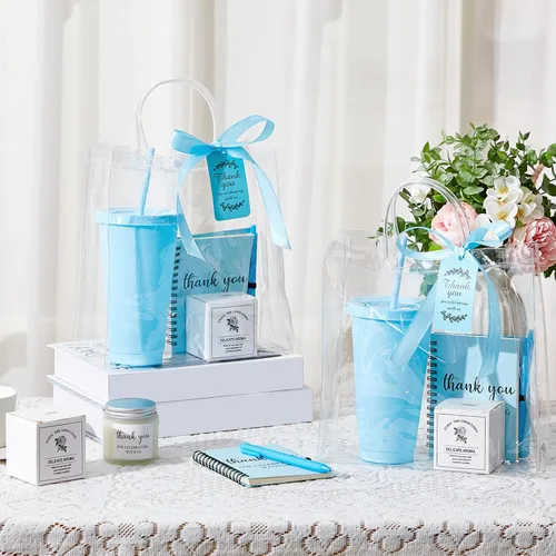 Miniatura 4 de Nuogo - Juego de 2 premios de ducha para padres para adultos, regalo de despedida de soltera, vaso de plástico, cuaderno con vela perfumada, bolsa