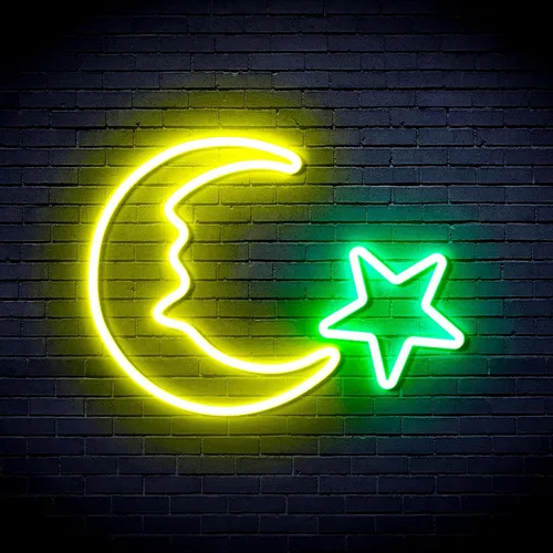 Miniatura 18 de ADVPRO Moon and Star Flex Silicone LED Neon Sign - Azul - st16s33-fnu0009-b