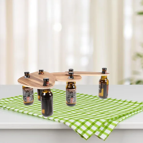 Miniatura 9 de Hemoton Juego de 3 bandejas rectangulares de madera para servir con tapa para botella de vino, platos de queso y bandeja de joyería