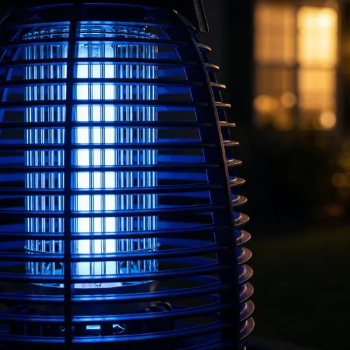 Miniatura 18 de Exterminador eléctrico de insectos al aire libre – 4200 V de alto voltaje insecto asesino impermeable luz LED para mosquitos, mosca, patio, porche