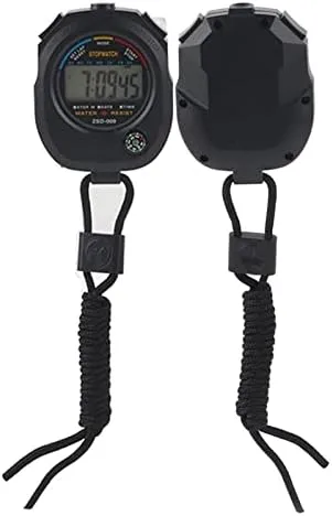 Miniatura 7 de Cronómetro digital LCD, paquete de 2, temporizador deportivo con calendario y pantalla de alarma para carreras, correr, nadar