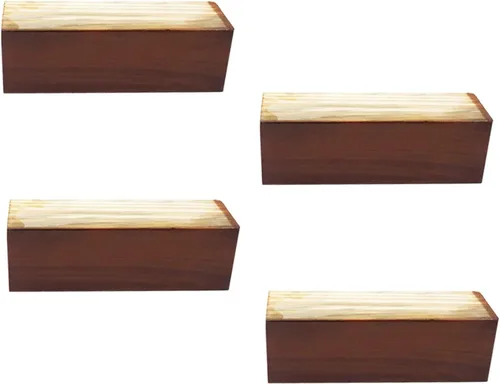 Miniatura 9 de Patas rectangulares elevadas de 2.0 in, bloque de madera maciza, patas de sofá, patas de muebles, patas de mesa de café, patas de cama, patas