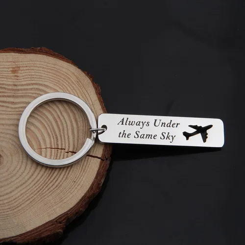 Miniatura 4 de Gzrlyf Always Under The Same Sky Llavero larga distancia Relación Regalos para él ella