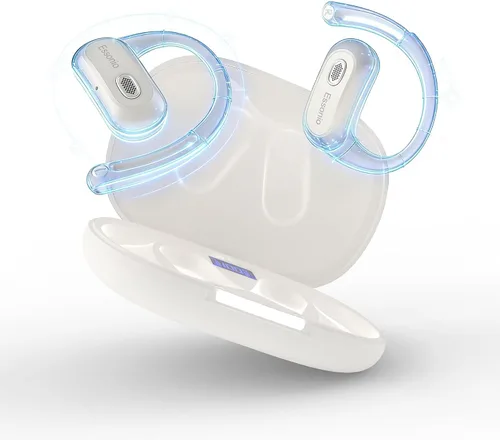 Miniatura 8 de Essonio Auriculares abiertos inalámbricos Bluetooth 6.0, DT9.0 con sonido direccional con ganchos para las orejas 35H tiempo de reproducción ENC