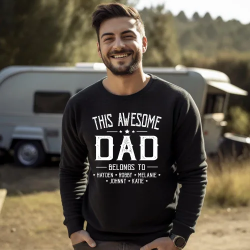 Miniatura 2 de IZI POD - Camisa personalizada para el abuelo y papá, camisa personalizada con nombre para papá, nietos, Navidad, Día del Padre, abuelo, papá