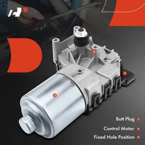 Miniatura 4 de A-Premium Motor del limpiaparabrisas delantero compatible con Hyundai Elantra 2009-2011, Elantra GT 2013, Santa Fe 2013-2018, Santa Fe XL 2019 y Kia