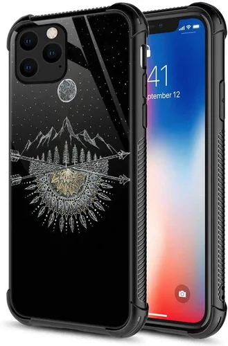 Miniatura 13 de ZHEGAILIAN Funda compatible con iPhone 12/12 Pro, funda de invasión de vaca alienígena OVNI, parte trasera de vidrio templado + funda protectora