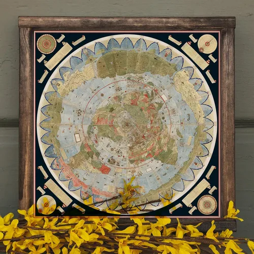 Miniatura 5 de 1587 Urbano Monte - Mapa del mundo para pared, póster plano sin marco, modelo de globo terráqueo, mapa histórico, cartófilos, regalos para amantes