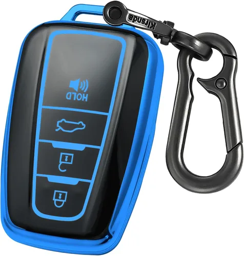 Kirsnda Funda para llavero compatible con Toyota Camry RAV4 Highlander Avalon C-HR, Prius, Corolla, ect Accesorios para llaves remotas inteligentes,