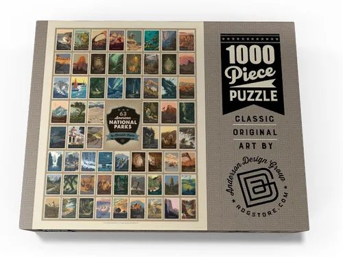 Miniatura 4 de MyPuzzle 63 Parques Nacionales Americanos: por Kenneth Crane, Póster Vintage - Rompecabezas Premium de 100 Piezas para Adultos