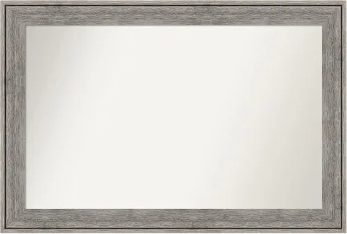 Miniatura 257 de Amanti Art Espejo de pared personalizado no biselado (24.5 x 24.5 pulgadas), marco gris marrón alta, varios tamaños personalizados, espejo de baño